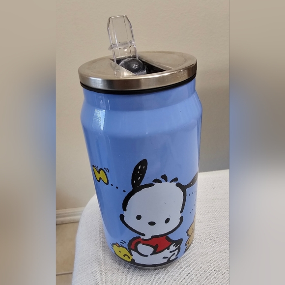 Sanrio Other - Sanrio Pochacco & Friends Blue Soda Can 10oz Water Bottle EUC